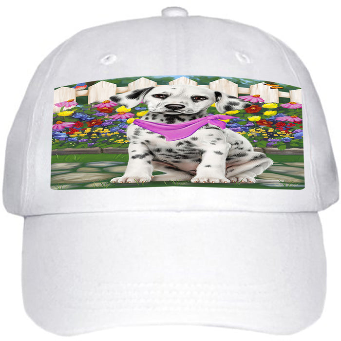 Spring Floral Dalmatian Dog Ball Hat Cap HAT53340