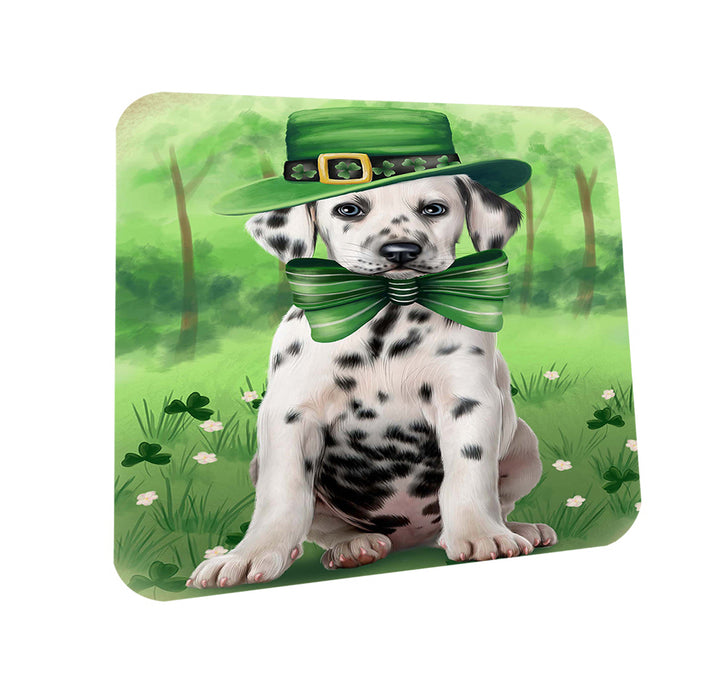 St. Patricks Day Irish Portrait Dalmatian Dog Coasters Set of 4 CST48753