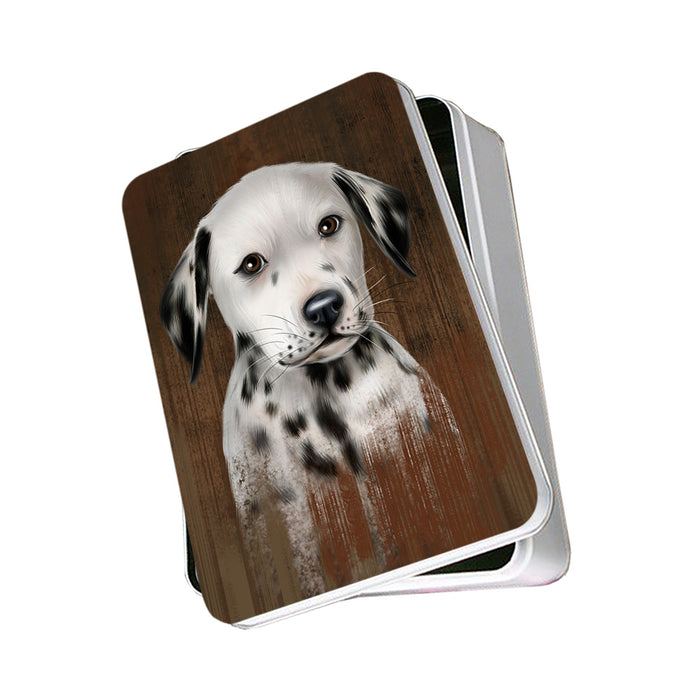 Rustic Dalmatian Dog Photo Storage Tin PITN50398
