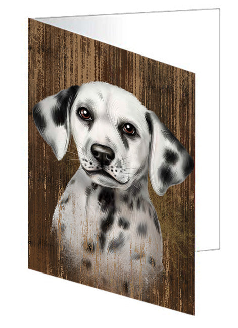 Rustic Dalmatian Dog Handmade Artwork Assorted Pets Greeting Cards and Note Cards with Envelopes for All Occasions and Holiday Seasons GCD55226