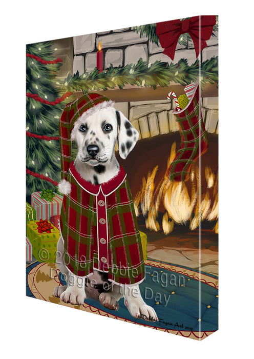 The Stocking was Hung Dalmatian Dog Canvas Print Wall Art Décor CVS117593