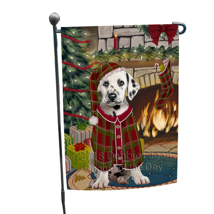 The Stocking was Hung Dalmatian Dog Garden Flag GFLG55589