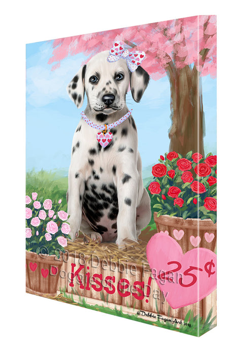 Rosie 25 Cent Kisses Dalmatian Dog Canvas Print Wall Art Décor CVS124937