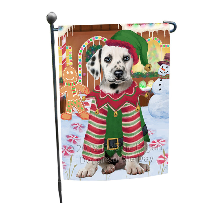 Christmas Gingerbread House Candyfest Dalmatian Dog Garden Flag GFLG56870