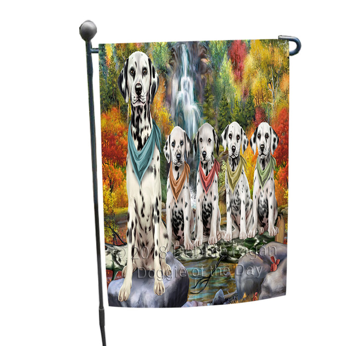 Scenic Waterfall Dalmatians Dog Garden Flag GFLG51869