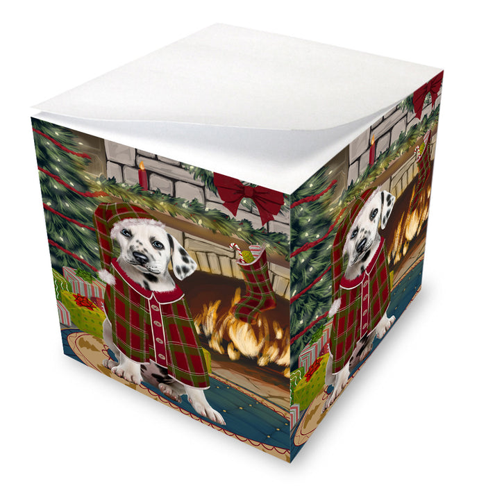 The Stocking was Hung Dalmatian Dog Note Cube NOC53642