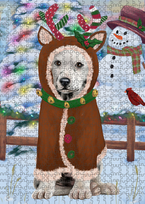 Christmas Gingerbread House Candyfest Dalmatian Dog Puzzle with Photo Tin PUZL93492