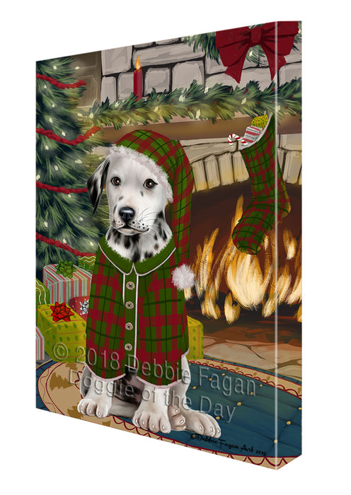 The Stocking was Hung Dalmatian Dog Canvas Print Wall Art Décor CVS117602