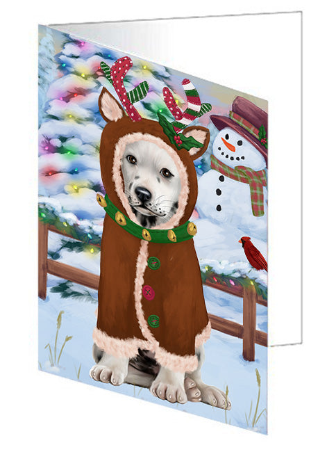 Christmas Gingerbread House Candyfest Dalmatian Dog Handmade Artwork Assorted Pets Greeting Cards and Note Cards with Envelopes for All Occasions and Holiday Seasons GCD73484