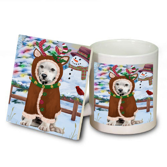 Christmas Gingerbread House Candyfest Dalmatian Dog Mug and Coaster Set MUC56315