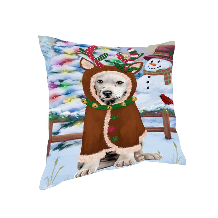 Christmas Gingerbread House Candyfest Dalmatian Dog Pillow PIL79584