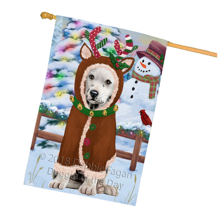 Christmas Gingerbread House Candyfest Dalmatian Dog House Flag FLG57007