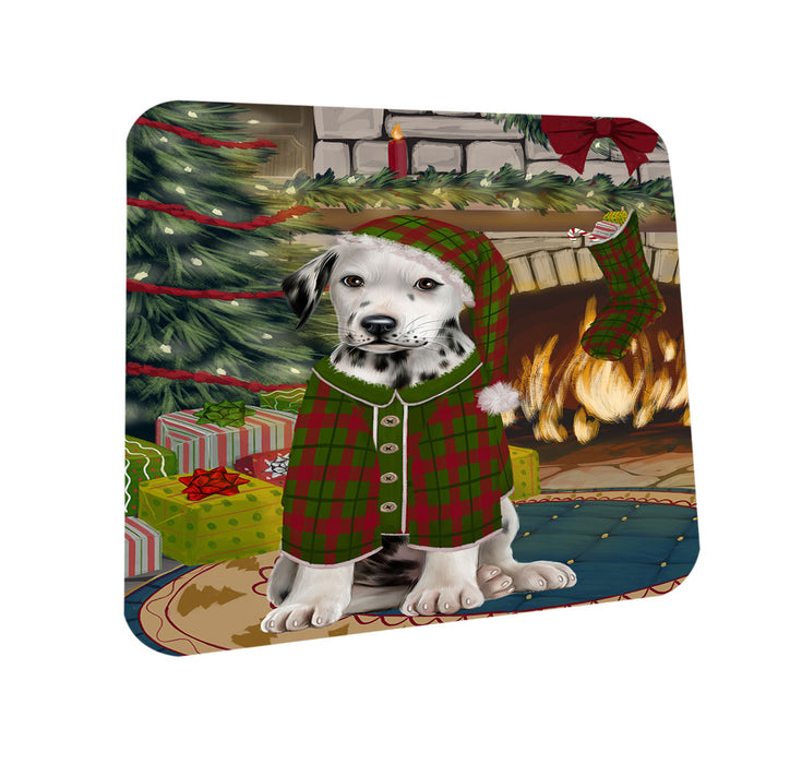 The Stocking was Hung Dalmatian Dog Coasters Set of 4 CST55255