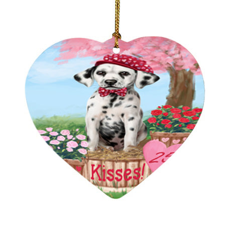 Rosie 25 Cent Kisses Dalmatian Dog Heart Christmas Ornament HPOR56215
