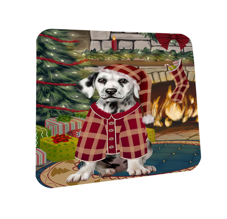 The Stocking was Hung Dalmatian Dog Coasters Set of 4 CST55256
