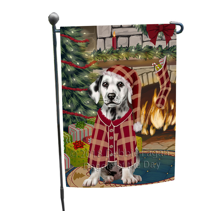 The Stocking was Hung Dalmatian Dog Garden Flag GFLG55591