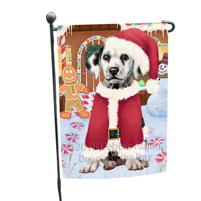 Christmas Gingerbread House Candyfest Dalmatian Dog Garden Flag GFLG56872