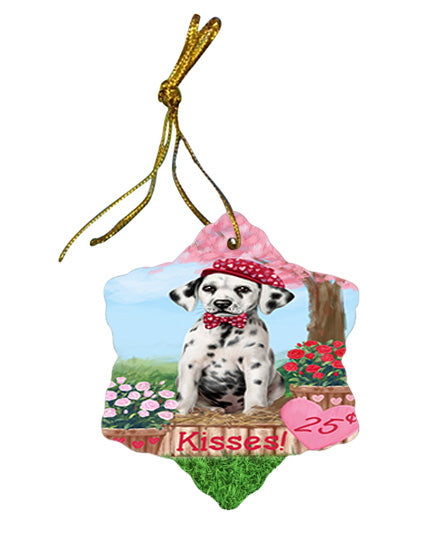 Rosie 25 Cent Kisses Dalmatian Dog Star Porcelain Ornament SPOR56215