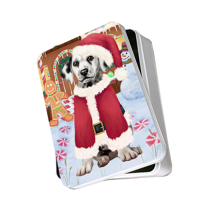 Christmas Gingerbread House Candyfest Dalmatian Dog Photo Storage Tin PITN56267