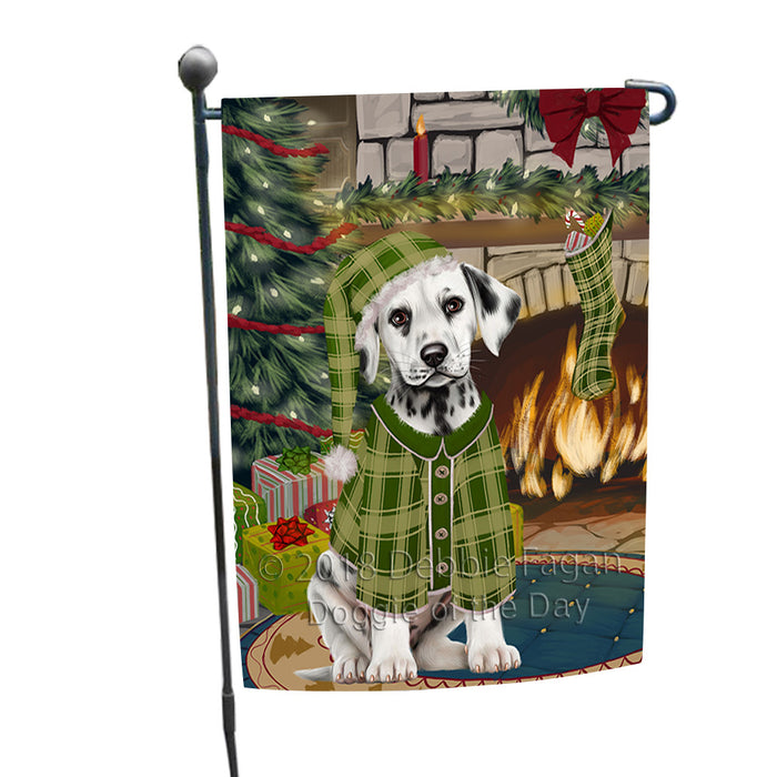 The Stocking was Hung Dalmatian Dog Garden Flag GFLG55592