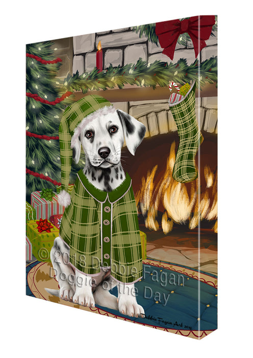 The Stocking was Hung Dalmatian Dog Canvas Print Wall Art Décor CVS117620