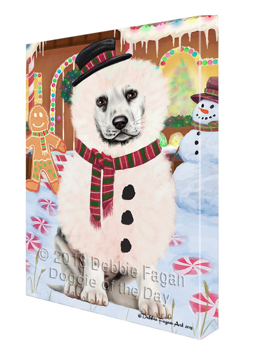 Christmas Gingerbread House Candyfest Dalmatian Dog Canvas Print Wall Art Décor CVS129149