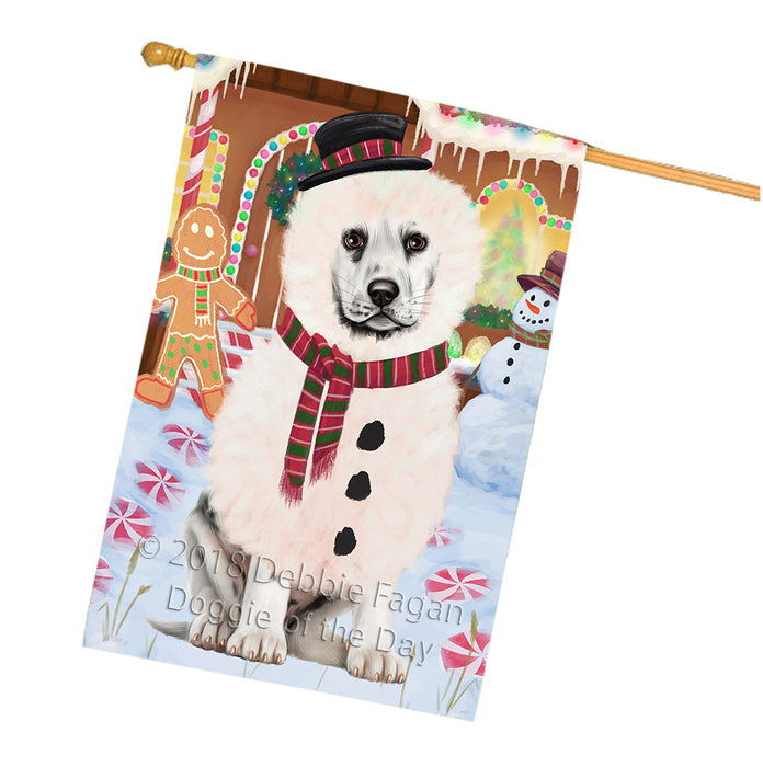Christmas Gingerbread House Candyfest Dalmatian Dog House Flag FLG57009