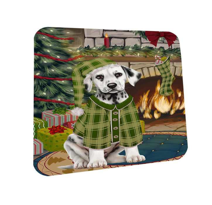 The Stocking was Hung Dalmatian Dog Coasters Set of 4 CST55257