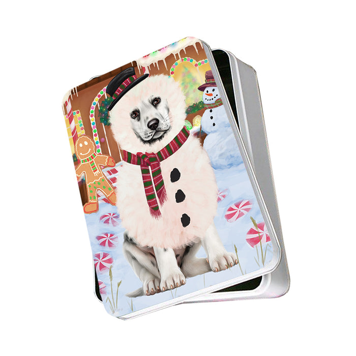 Christmas Gingerbread House Candyfest Dalmatian Dog Photo Storage Tin PITN56268