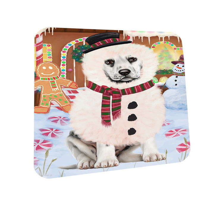 Christmas Gingerbread House Candyfest Dalmatian Dog Coasters Set of 4 CST56283