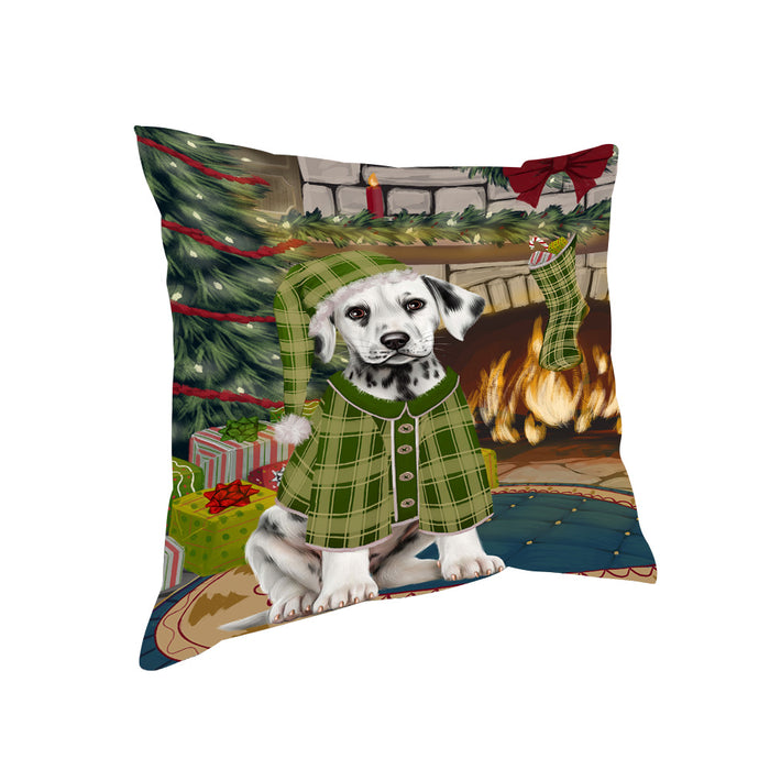 The Stocking was Hung Dalmatian Dog Pillow PIL70124