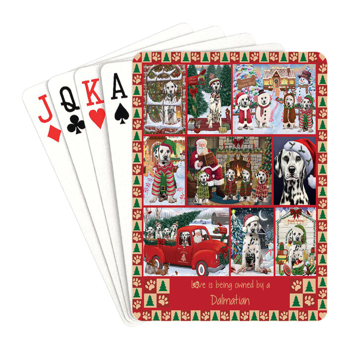 Love is Being Owned Christmas Dalmatian Dogs Playing Card Decks
