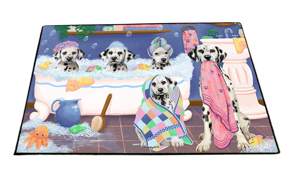 Rub A Dub Dogs In A Tub Dalmatians Dog Floormat FLMS53541
