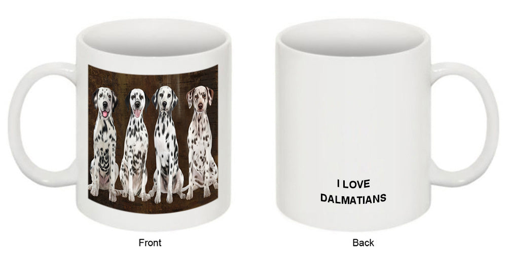Rustic 4 Dalmatians Dog Coffee Mug MUG49757