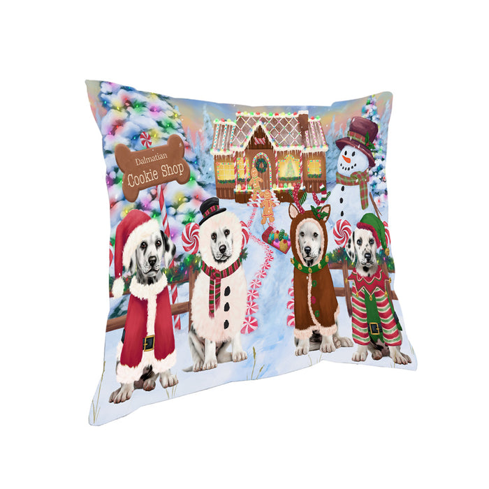 Holiday Gingerbread Cookie Shop Dalmatians Dog Pillow PIL79880