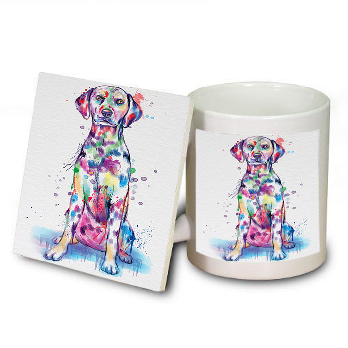 Watercolor Dalmatian Dog Mug and Coaster Set MUC57077
