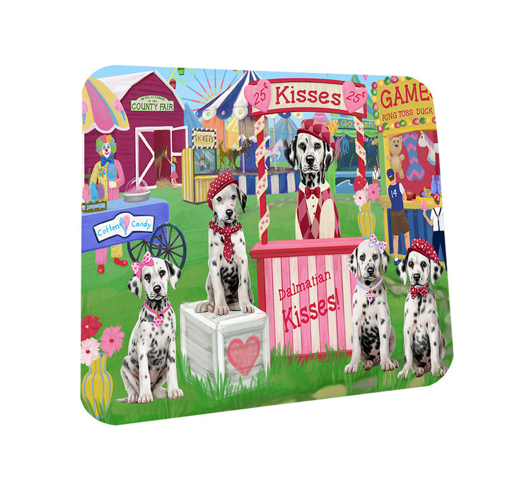 Carnival Kissing Booth Dalmatians Dog Coasters Set of 4 CST55790