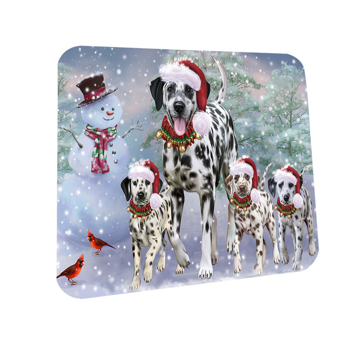 Christmas Running Family Dalmatian Dogs Coasters Set of 4 CST57089