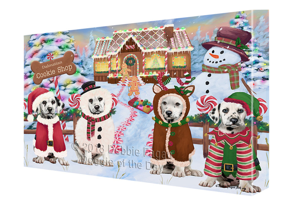 Holiday Gingerbread Cookie Shop Dalmatians Dog Canvas Print Wall Art Décor CVS129797