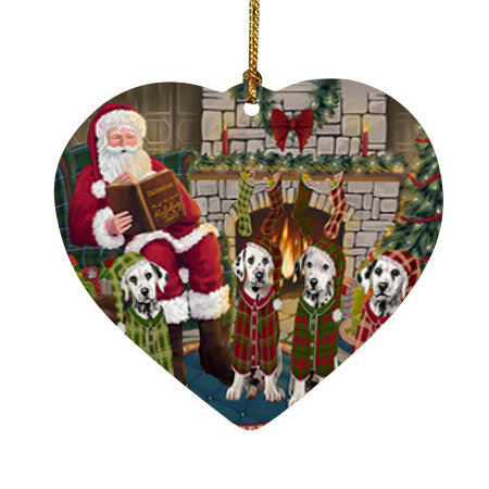 Christmas Cozy Holiday Tails Dalmatians Dog Heart Christmas Ornament HPOR55478