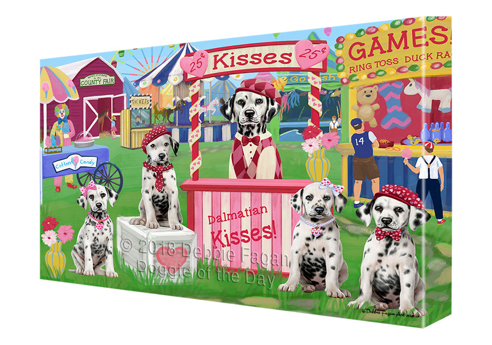 Carnival Kissing Booth Dalmatians Dog Canvas Print Wall Art Décor CVS124712