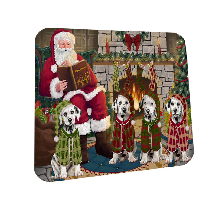 Christmas Cozy Holiday Tails Dalmatians Dog Coasters Set of 4 CST55080