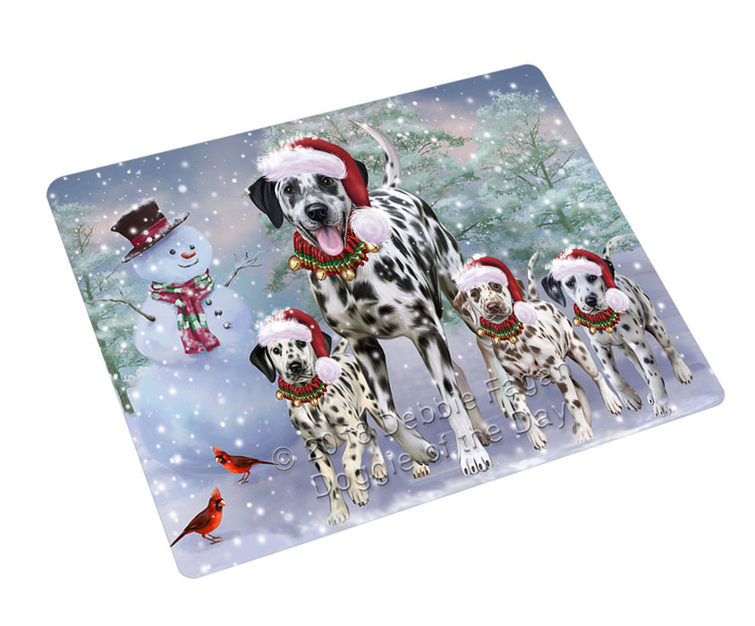 Christmas Running Family Dalmatian Dogs Small Magnet MAG76256