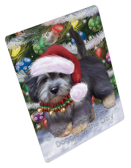 Chistmas Trotting in the Snow Dandie Dinmont Terrier Dog Cutting Board - For Kitchen - Scratch & Stain Resistant - Designed To Stay In Place - Easy To Clean By Hand - Perfect for Chopping Meats, Vegetables, CA83978