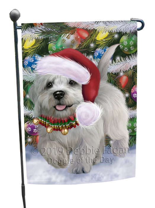 Chistmas Trotting in the Snow Dandie Dinmont Terrier Dog Garden Flags Outdoor Decor for Homes and Gardens Double Sided Garden Yard Spring Decorative Vertical Home Flags Garden Porch Lawn Flag for Decorations GFLG68505