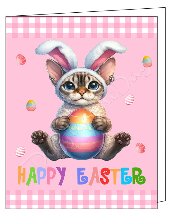 Denon Rex Cat Easter Day Greeting Cards and Note Cards with Envelope - Easter Invitation Card with Multi Design Pack