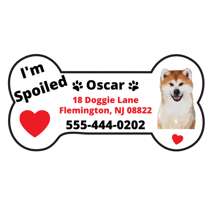 Personalize Dog Tag wtih Address and Phone number