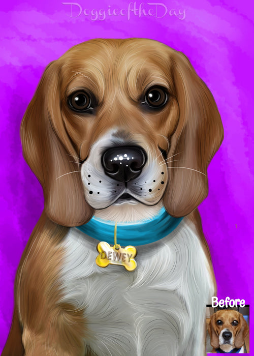 Digital Painting PERSONALIZED Caricature PET PORTRAIT! Custom Pet Dog or Cat Art