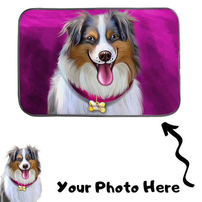 Add Your PERSONALIZED PET Painting Portrait Photo on Dish Drying Mat
