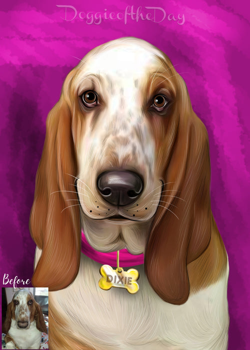 Digital Painting PERSONALIZED PET PORTRAIT! Custom Pet Dog or Cat Art